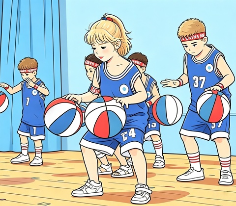 Children participating in enrichment activities